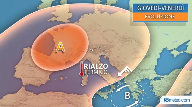 Meteo Italia: situazione attesa tra giovedì e venerdì