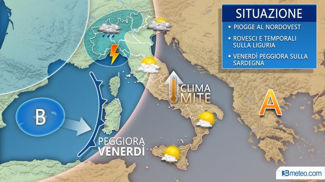 Meteo Italia: situazione prevista per le prossime 48 ore
