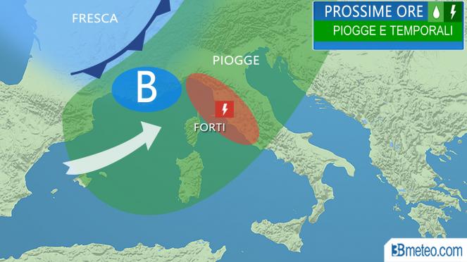 Meteo Italia: situazione prevista prossime ore