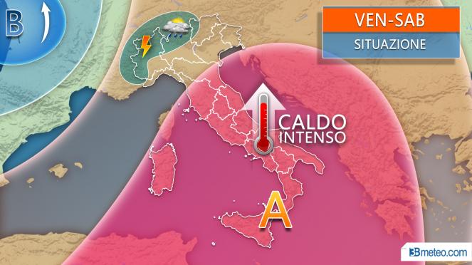 Meteo Italia: situazione prevista tra venerdì e sabato
