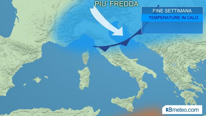 Meteo Italia: temperature in calo nel weekend