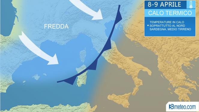 Meteo Italia: temperature in calo specie venerdì 8