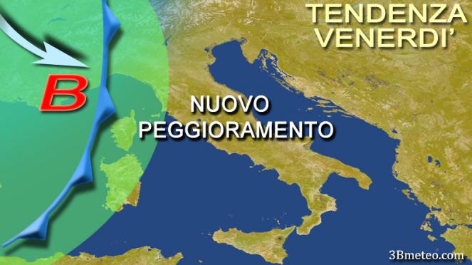 Meteo Italia: tendenza venerdi
