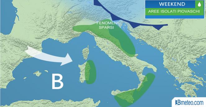 Meteo Italia weekend: le zone dove sarà più probabile qualche piovasco