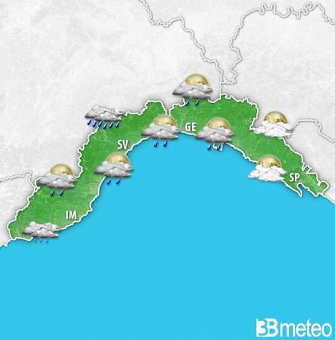 Meteo Liguria. Previsione per lunedÃ¬ sera