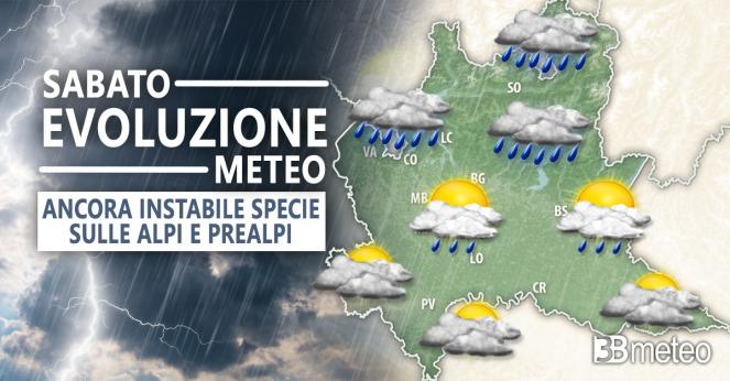Meteo Lombardia: sabato instabile con rischio acquazzoni