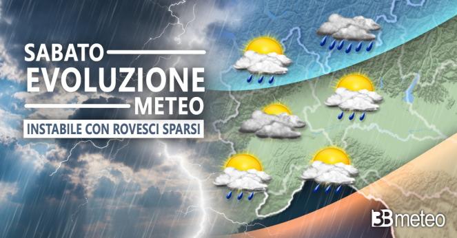 Meteo Nordovest: sabato instabile con locali rovesci, specie a ridosso dei rilievi e sulla Liguria