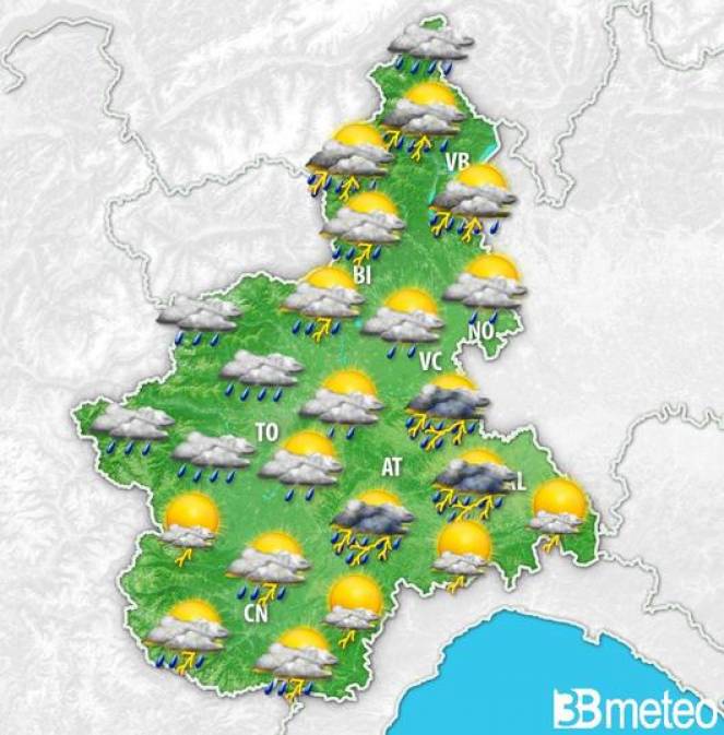 Meteo Piemonte: forti temporali imminenti, migliora da mercoledì