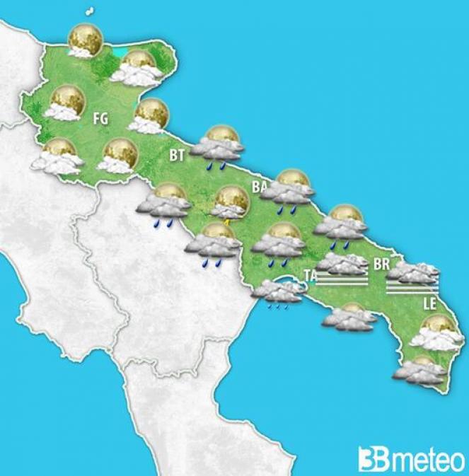Meteo Puglia. Previsione per la sera del primo maggio
