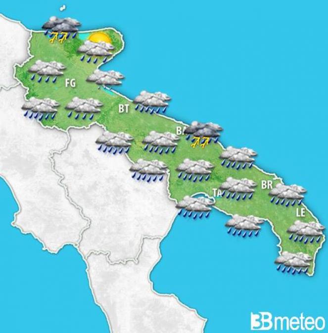 Meteo Puglia: weekend invernale, arriva la neve fino a quote collinari