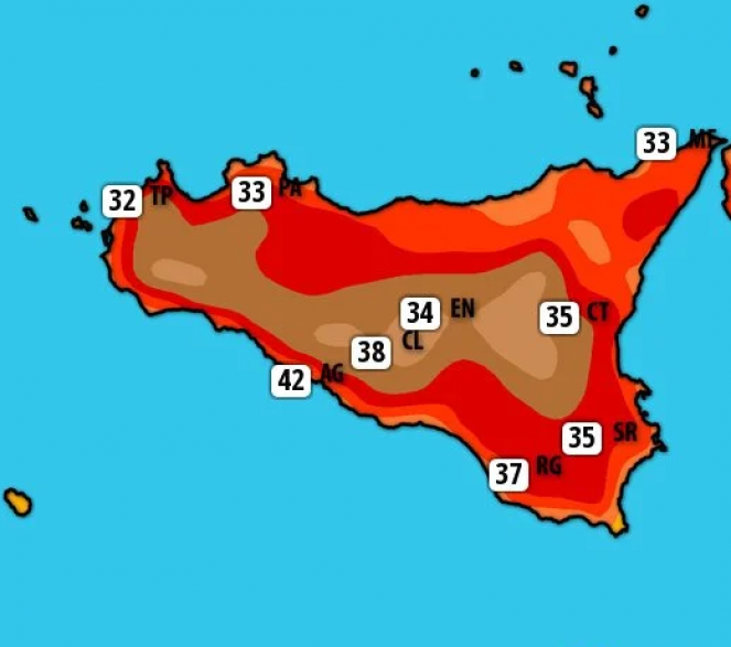 Meteo Sicilia: punte fino a 42°, ma nel prossimo fine settimana cambia tutto