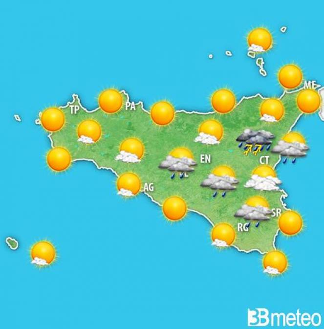 Meteo Sicilia: temporali di calore su parte dell'Isola
