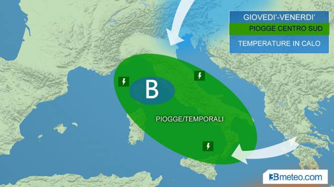 meteo, torna il maltempo in Italia, piogge e temporali