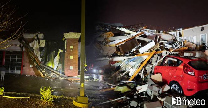 Meteo - Tornado distruttivi colpiscono il Tennessee, almeno 6 vittime