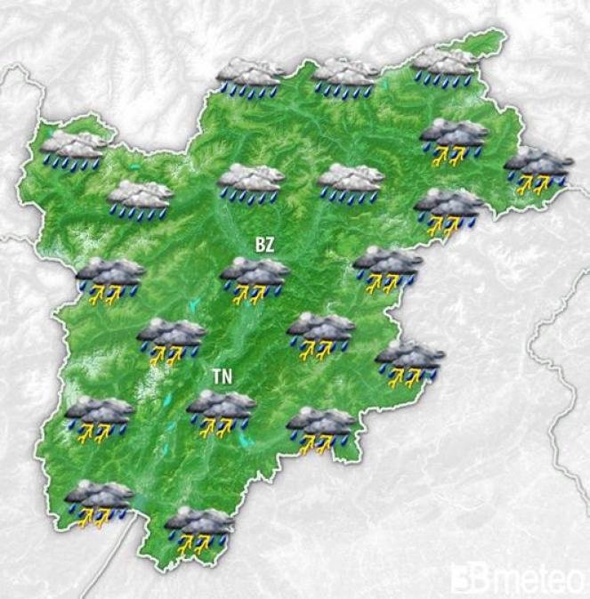 Meteo Trentino Alto Adige: previsioni per sabato pomeriggio