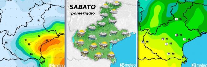 Meteo Veneto: Sabato molto instabile