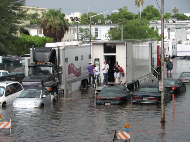 Miami Beach durante una delle sempre più frequenti inondazioni