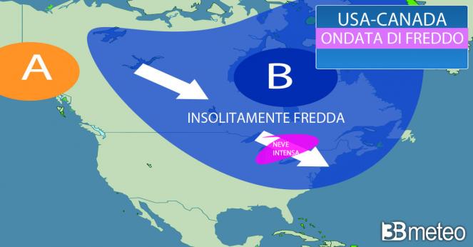 Meteo. USA, freddo estremo per novembre con anticiclone da record sull'Alaska