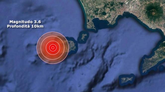 Napoli: forte terremoto sull'Isola di Ischia di magnitudo 3.6