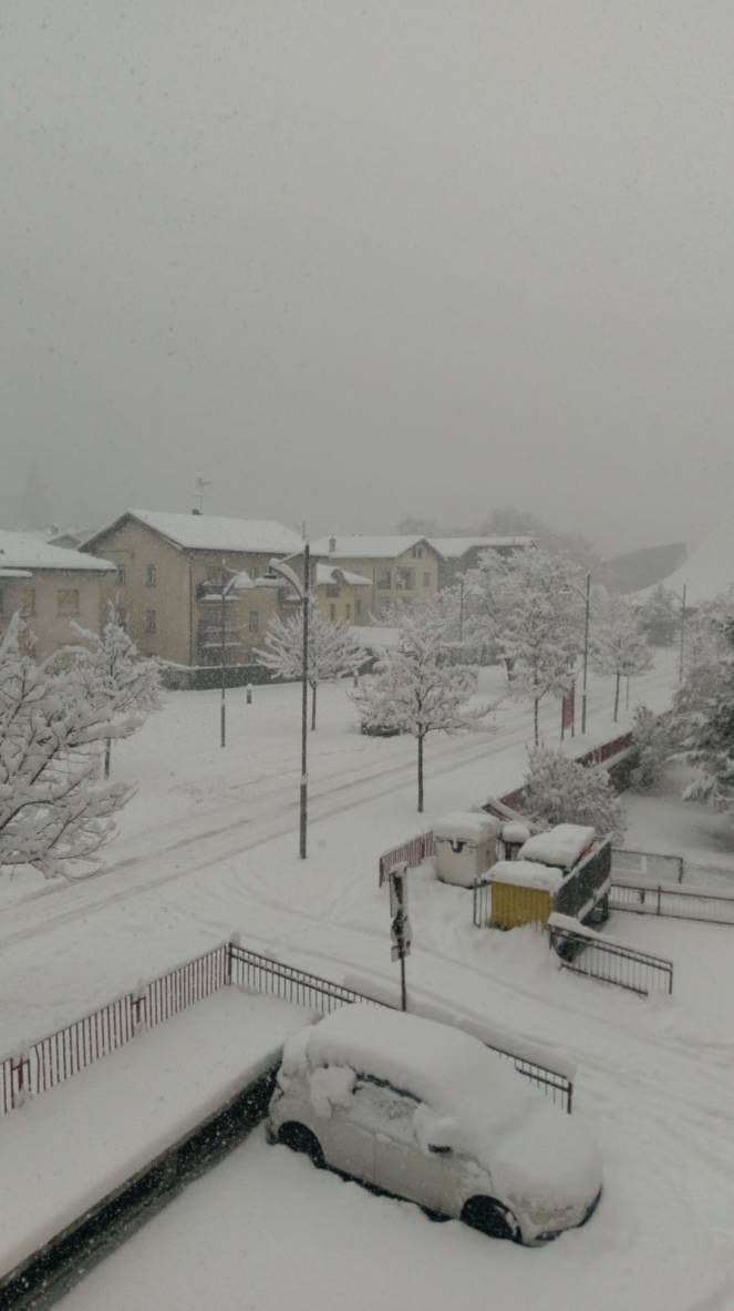 Neve ad Aosta, accumulo abbondante