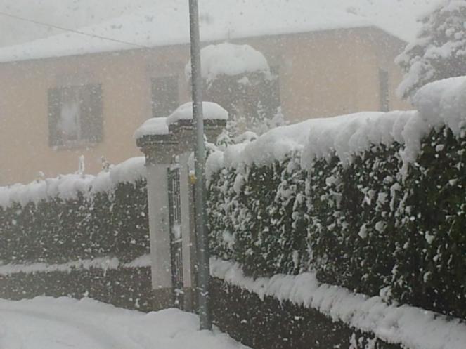 Neve nei pressi di Bergamo il 24 Febbraio 2013