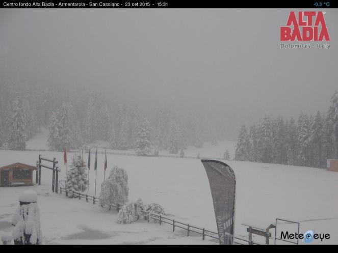 Nevicata a San Cassiano - Alta Badia in Trentino Alto Adige a 1500m