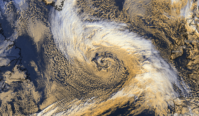 Nuova super tempesta in approfondimento sull Atlantico, raggiungerÃ  l Europa nel weekend (fonte immagine windy)