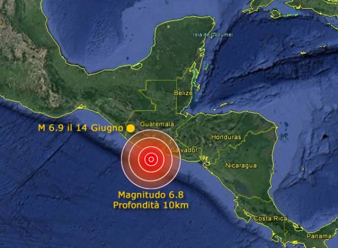 Nuova violenta scossa di terremoto in Guatemala di magnitudo 6.8