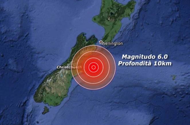 Nuova Zelanda Violento terremoto di magnitudo 6.0