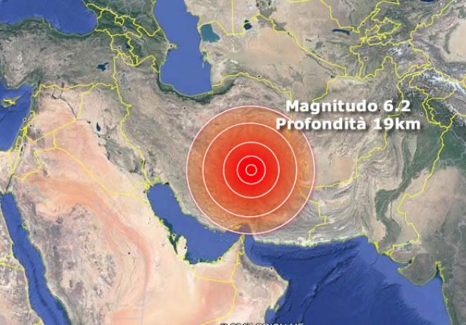 Nuovo forte terremoto in Iran di magnitudo 6.2