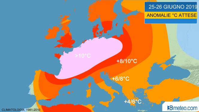 ondata di caldo su mezza Europa