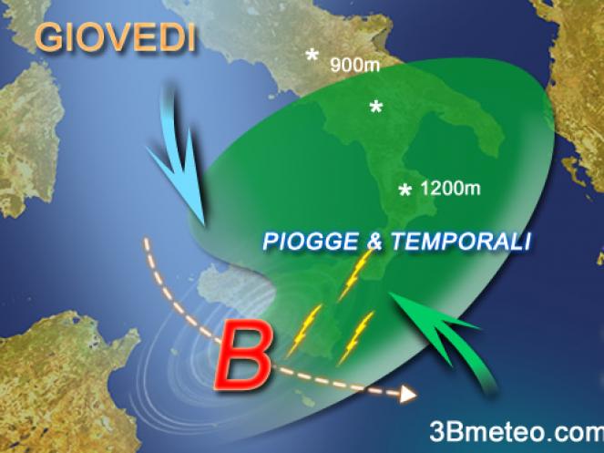 ondata di maltempo su Sicilia e Calabria