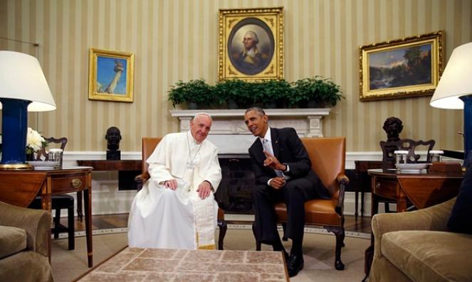 Papa Francesco e Barack Obama alla Casa Bianca ( foto: Jonathan Ernst/Reuters)
