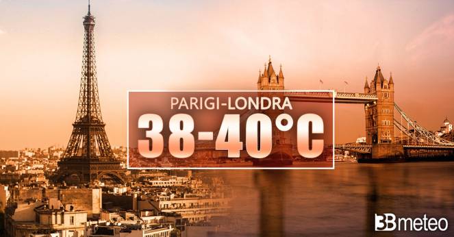 Parigi e Londra nella morsa del caldo record
