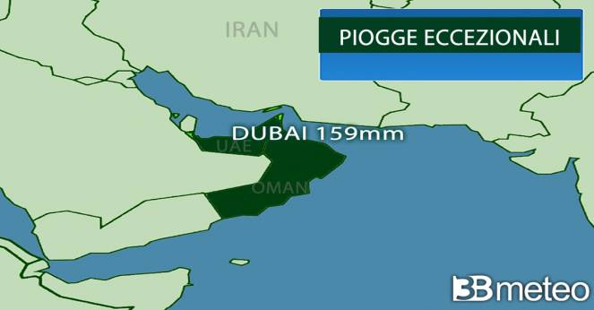 piogge, evento storico a Dubai