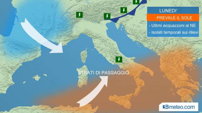 previsioni meteo italia lunedì 27 giugno