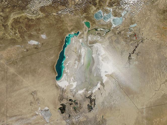 Quel che resta oggi del Lago d'Aral