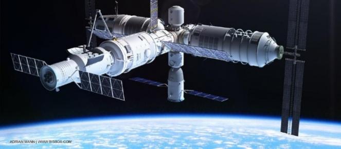 Rappresentazione della futura Stazione Spaziale Cinese una volta finita. Credits: it.blastingnews.com