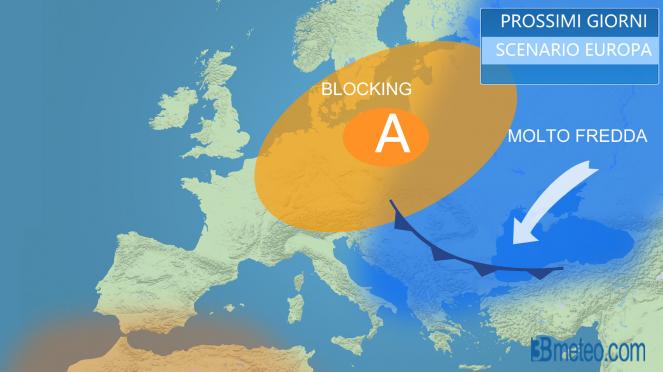 scenario meteo in Europa atteso
