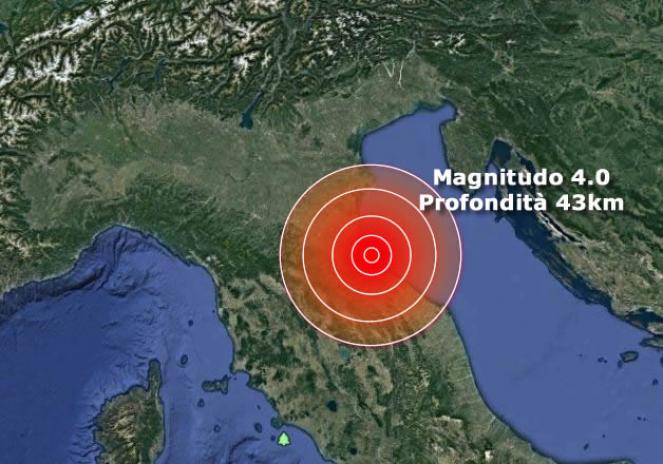 Scossa di terremoto di magnitudo 4.0 epicentro in Romagna vicino Rimini