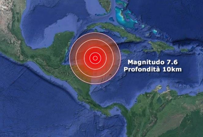 Scossa di terremoto sul mar dei Caraibi
