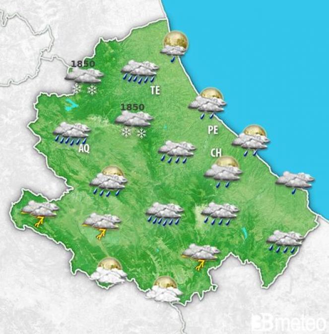 Situazione meteo sull'Abruzzo per il Primo maggio sera