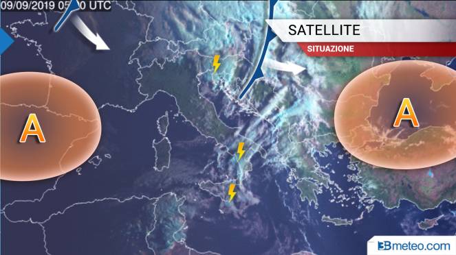 Situazione vista dal satellite