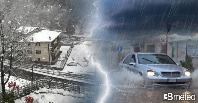 Snow and thunderstorms in Greece