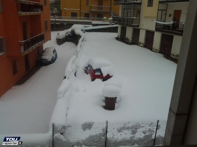 Tanta neve nel Potentino qui Pignola (fonte youreporter)