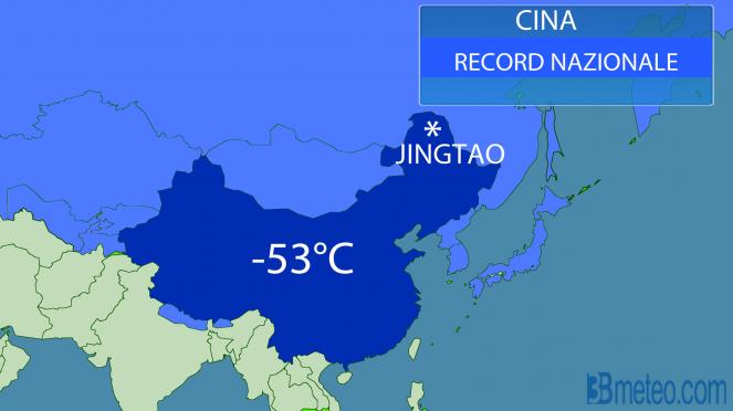 temperatura record in Cina