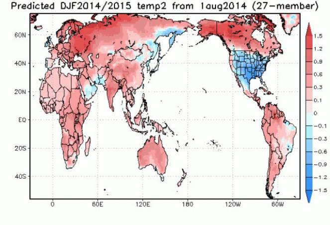 temperature da JAMSTEC attese tra Dicembre e Marzo