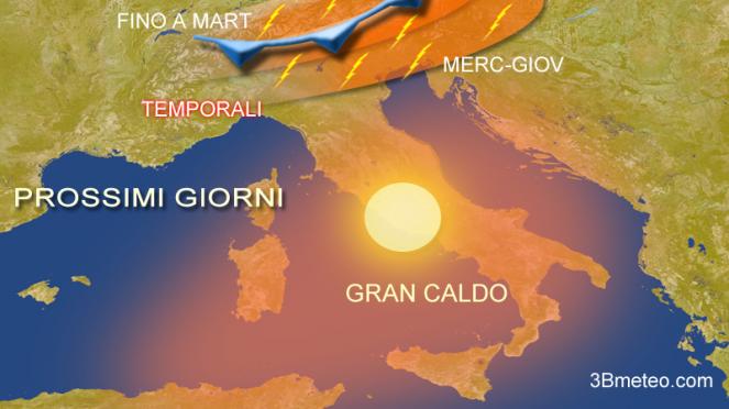 temporali Italia al Nord