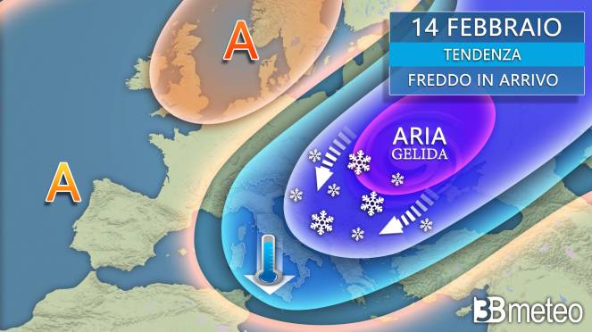 Tendenza meteo: dal prossimo weekend gelo siberiano su mezza Europa, coinvolta anche l'Italia