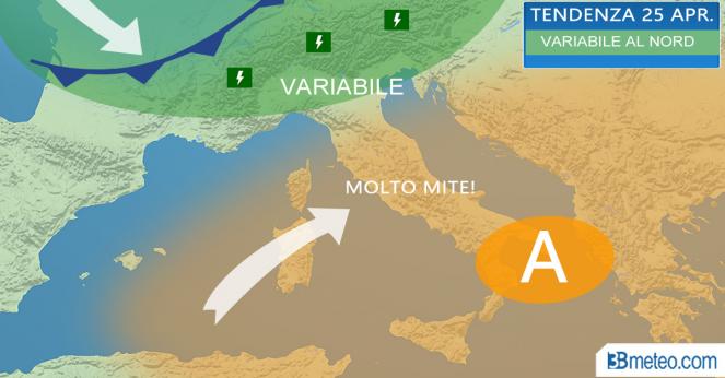 Tendenza Meteo Italia 25 Aprile